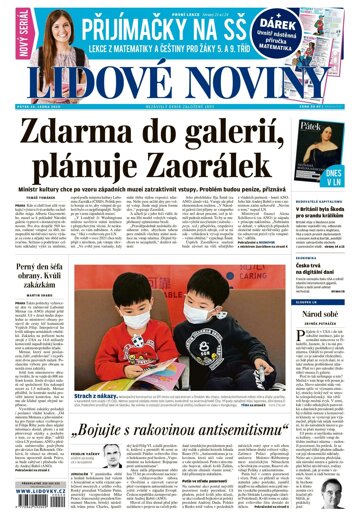 Obálka e-magazínu Lidové noviny 24.1.2020