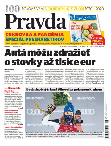 Obálka e-magazínu Pravda 23. 11. 2020