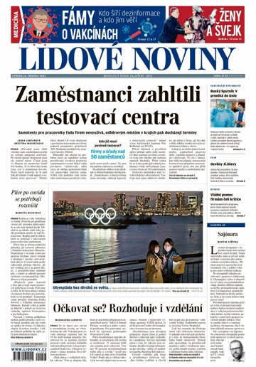 Obálka e-magazínu Lidové noviny 10.3.2021