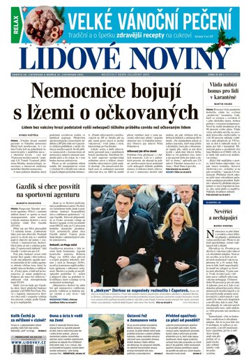 Obálka e-magazínu Lidové noviny 20.11.2021