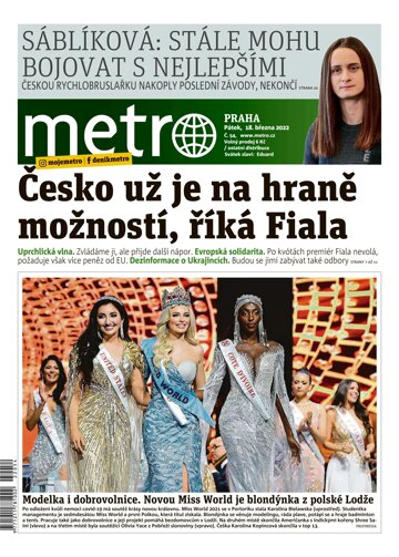 Obálka e-magazínu deník METRO 18.3.2022