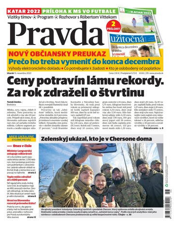 Obálka e-magazínu Pravda 15. 11. 2022