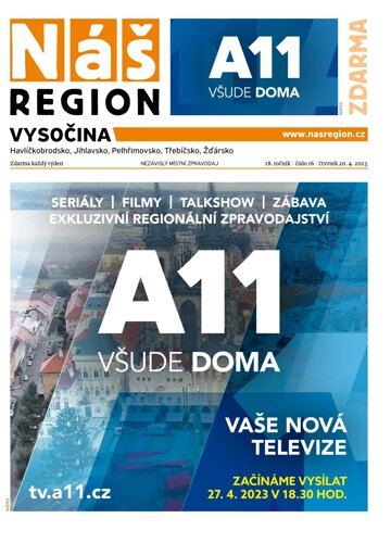 Obálka e-magazínu Náš Region - Vysočina 16/2023