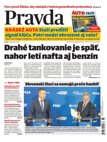 Obálka e-magazínu Pravda 9. 9. 2026