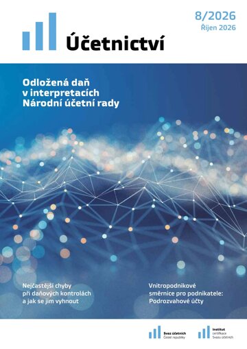 Obálka e-magazínu Účetnictví 8/2026