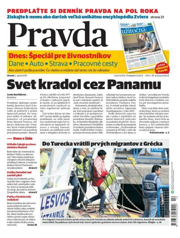 Obálka e-magazínu Pravda 5.4.2016