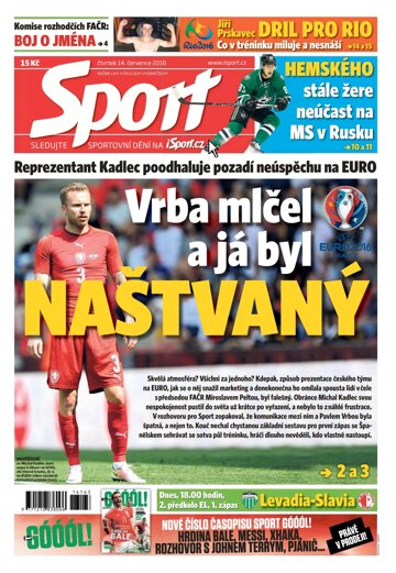 Obálka e-magazínu Sport 14.7.2016
