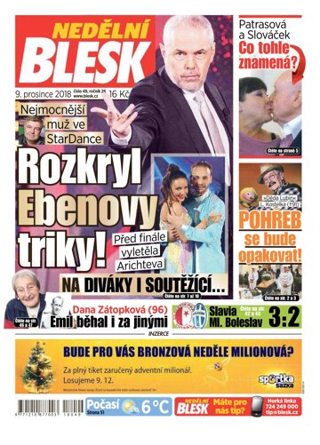 Obálka e-magazínu Nedělní Blesk 9.12.2018