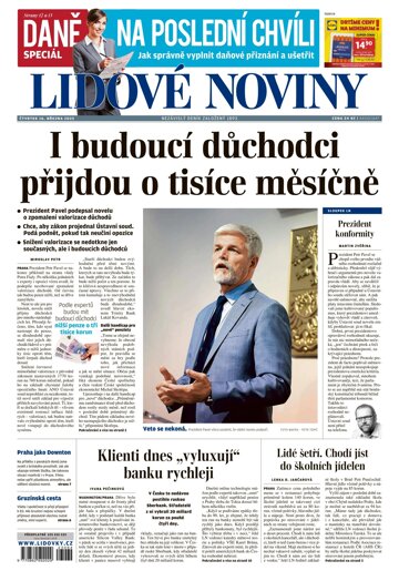 Obálka e-magazínu Lidové noviny 16.3.2023