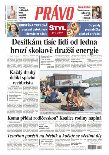 Obálka e-magazínu Deník Právo 23.5.2023