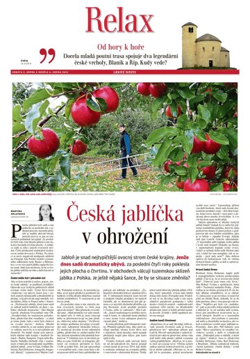 Obálka e-magazínu LN+ Čechy - 5.8.2023