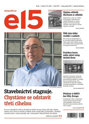 Obálka e-magazínu E15 13.12.2023