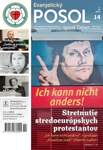 Obálka e-magazínu Evanjelický posol spod Tatier 14/2024
