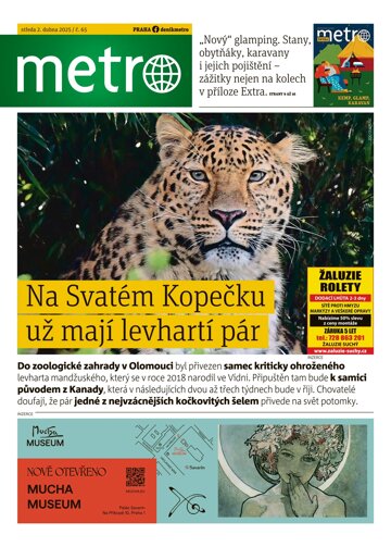 Obálka e-magazínu deník METRO 2.4.2025