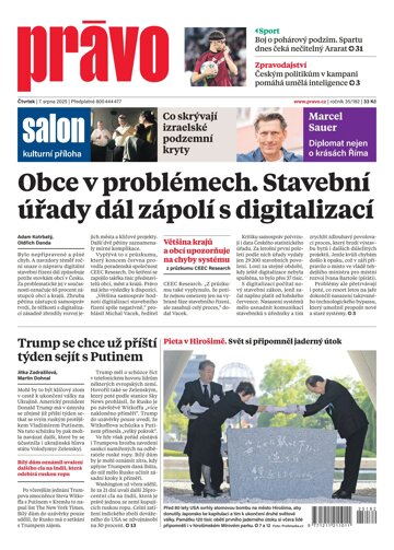 Obálka e-magazínu Deník Právo 7.8.2025