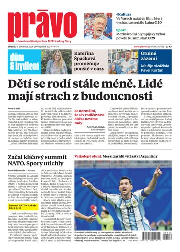Obálka e-magazínu Deník Právo 8.7.2026