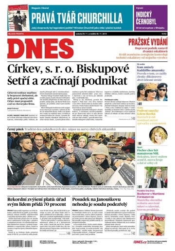 Obálka e-magazínu MF Dnes 29.11.2014