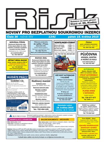 Obálka e-magazínu Risk 36/2015