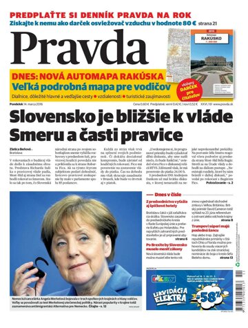 Obálka e-magazínu Pravda 14.3.2016