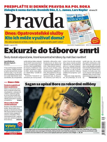 Obálka e-magazínu Pravda 2. 8. 2016