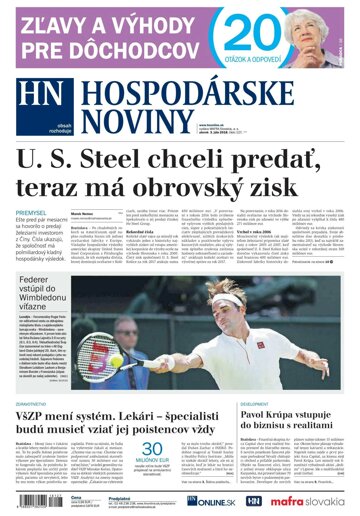 Obálka e-magazínu Hospodárske noviny 03.07.2018