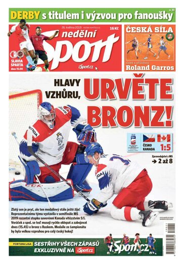 Obálka e-magazínu Nedělní Sport 26.5.2019