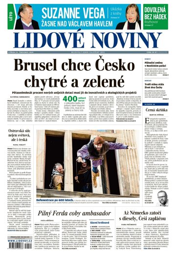 Obálka e-magazínu Lidové noviny 31.7.2019