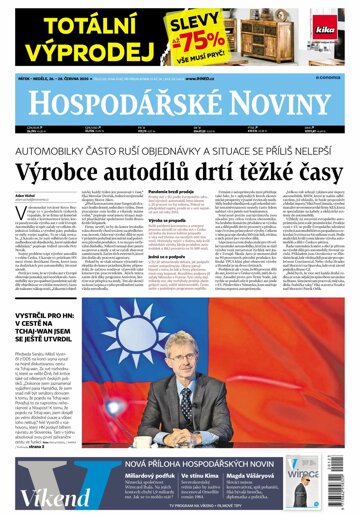 Obálka e-magazínu Hospodářské noviny 123 - 26.6.2020