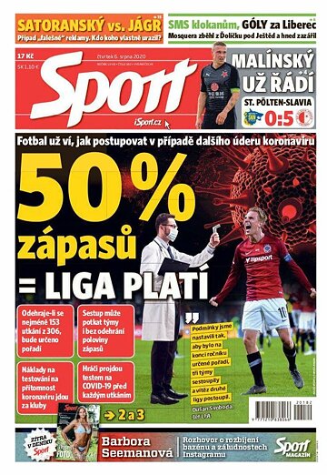 Obálka e-magazínu Sport 6.8.2020