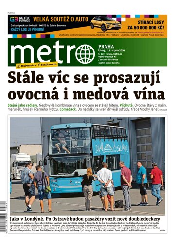 Obálka e-magazínu deník METRO 11.8.2020