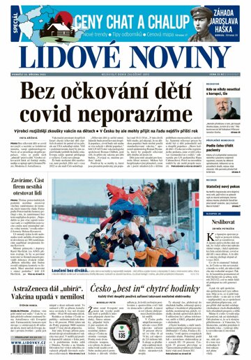 Obálka e-magazínu Lidové noviny 15.3.2021