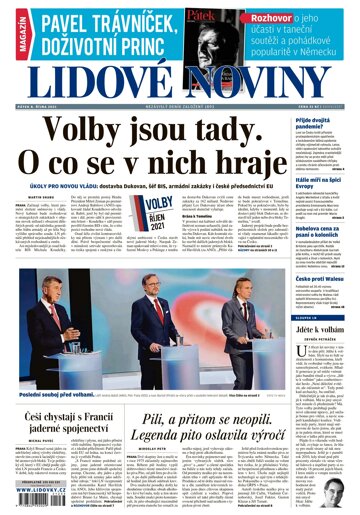 Obálka e-magazínu Lidové noviny 8.10.2021