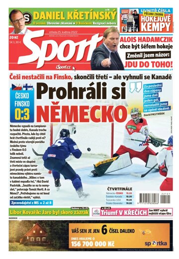 Obálka e-magazínu Sport 25.5.2022