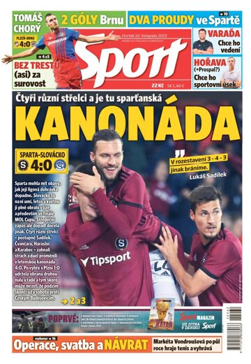 Obálka e-magazínu Sport 10.11.2022