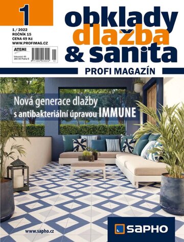 Obálka e-magazínu Obklady, dlažba & sanita 1/2022