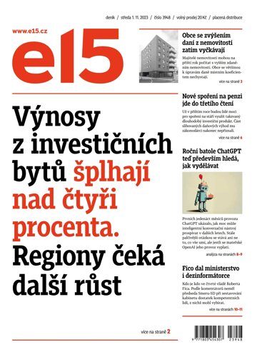 Obálka e-magazínu E15 1.11.2023