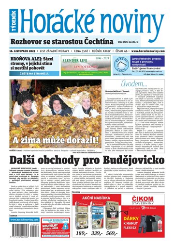 Obálka e-magazínu Horácké Noviny 46/2023