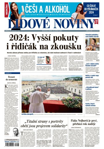 Obálka e-magazínu Lidové noviny 27.12.2023