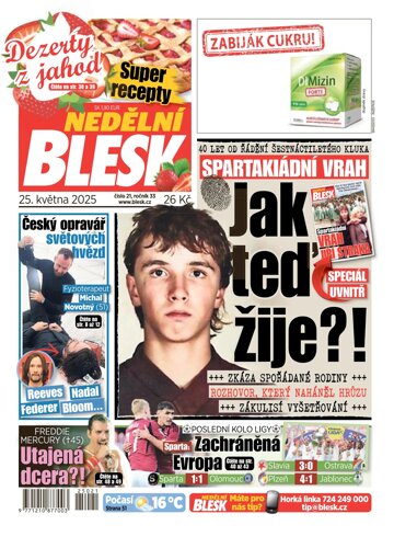 Obálka e-magazínu Nedělní Blesk 25.5.2025