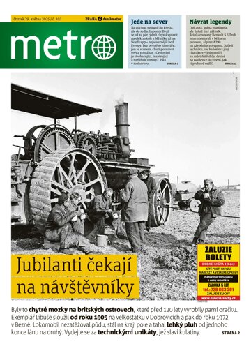 Obálka e-magazínu deník METRO 29.5.2025