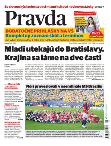 Obálka e-magazínu Pravda 7. 7. 2026