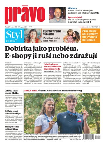 Obálka e-magazínu Deník Právo 18.8.2026