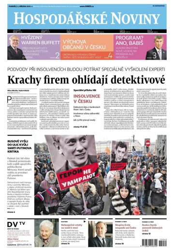 Obálka e-magazínu Hospodářské noviny 042 - 2.3.2015