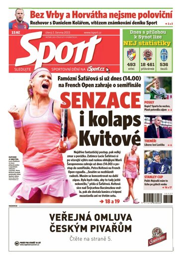 Obálka e-magazínu Sport 2.6.2015