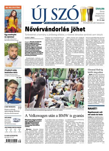 Obálka e-magazínu Új Szó 25.9.2015