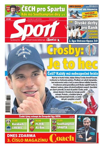 Obálka e-magazínu Sport 15.9.2016