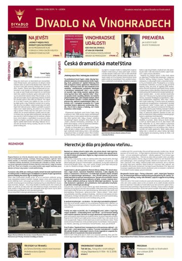 Obálka e-magazínu Hospodářské noviny - příloha 007 - 10.1.2019 Divadlo na Vinohradech