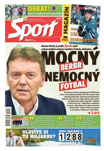 Obálka e-magazínu Sport 1.2.2019