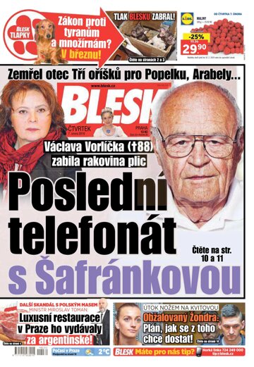 Obálka e-magazínu Blesk 7.2.2019