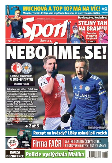 Obálka e-magazínu Sport 18.2.2021